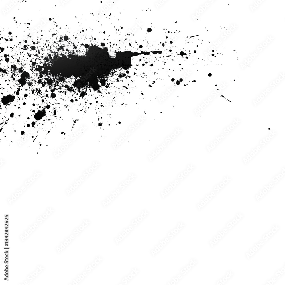 Obraz premium This image features dark, abstract design with splashes and textures that evoke sense of mystery