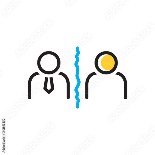 Multi color icon for racial