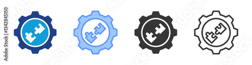Solution Management icon set multiple style collection