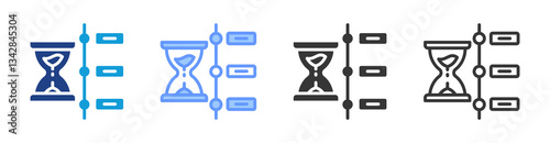 Timeline icon set multiple style collection