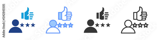 Good Feedback icon set multiple style collection