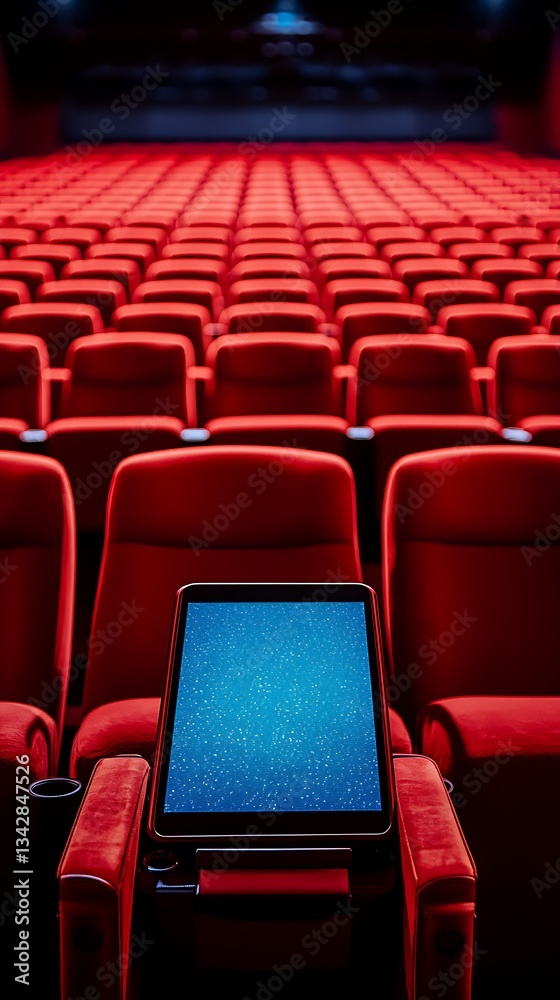 Obraz premium Empty Cinema Seats for Tablet Display.
