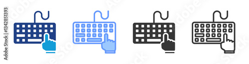 Data Entry icon set multiple style collection