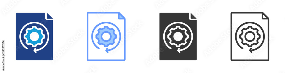 Data Retrieval icon set multiple style collection Data Retrieval icon set multiple style collection