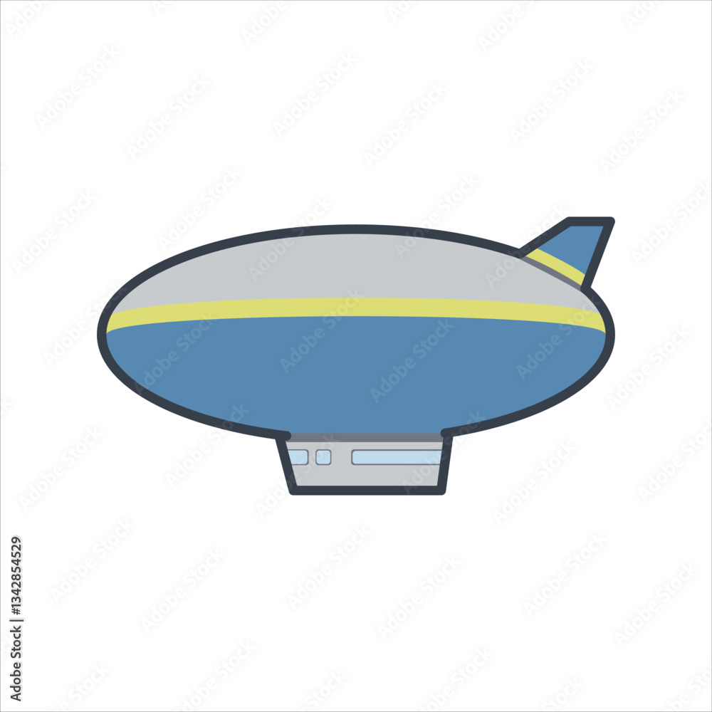 Fototapeta premium Zeppelin Airship Blimp Air Transportation