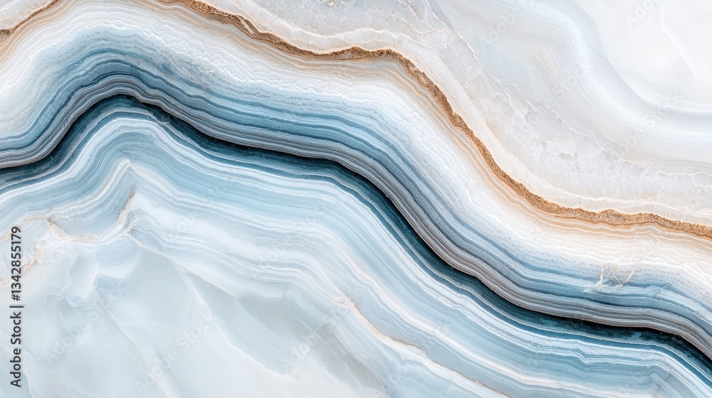 Obraz premium Abstract Blue and White Marble Background with Natural Patterns