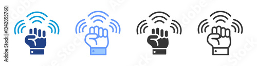 Motivation icon set multiple style collection