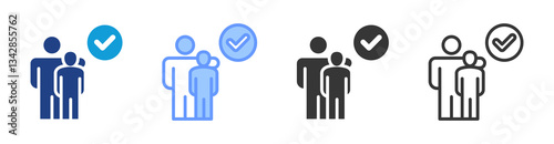 Accompany icon set multiple style collection