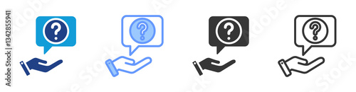 Counselling icon set multiple style collection