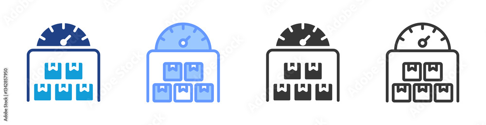 Production Capacity icon set multiple style collection Production Capacity icon set multiple style collection