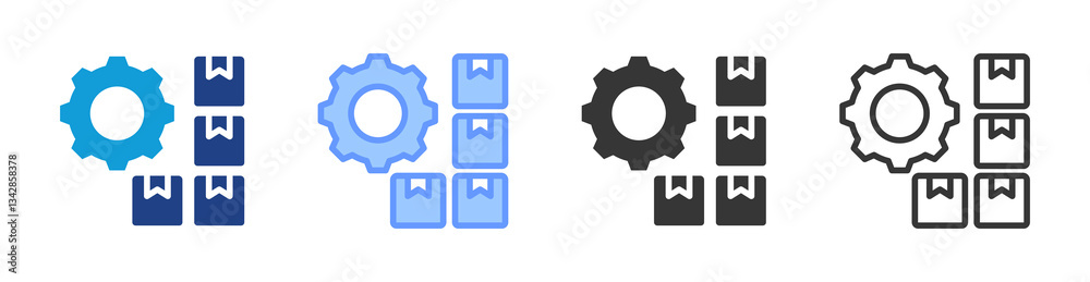 Volume Production icon set multiple style collection Volume Production icon set multiple style collection