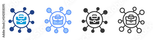 Labour Division icon set multiple style collection
