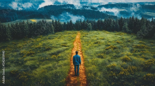 A man in the forest
