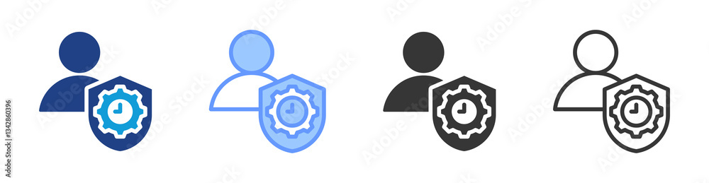 Self Discipline icon set multiple style collection Self Discipline icon set multiple style collection