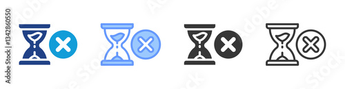 Time Block icon set multiple style collection