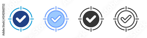 Target Focus icon set multiple style collection