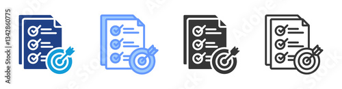 Accomplish icon set multiple style collection