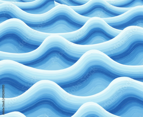 Blue pixelated waves or dunes pattern