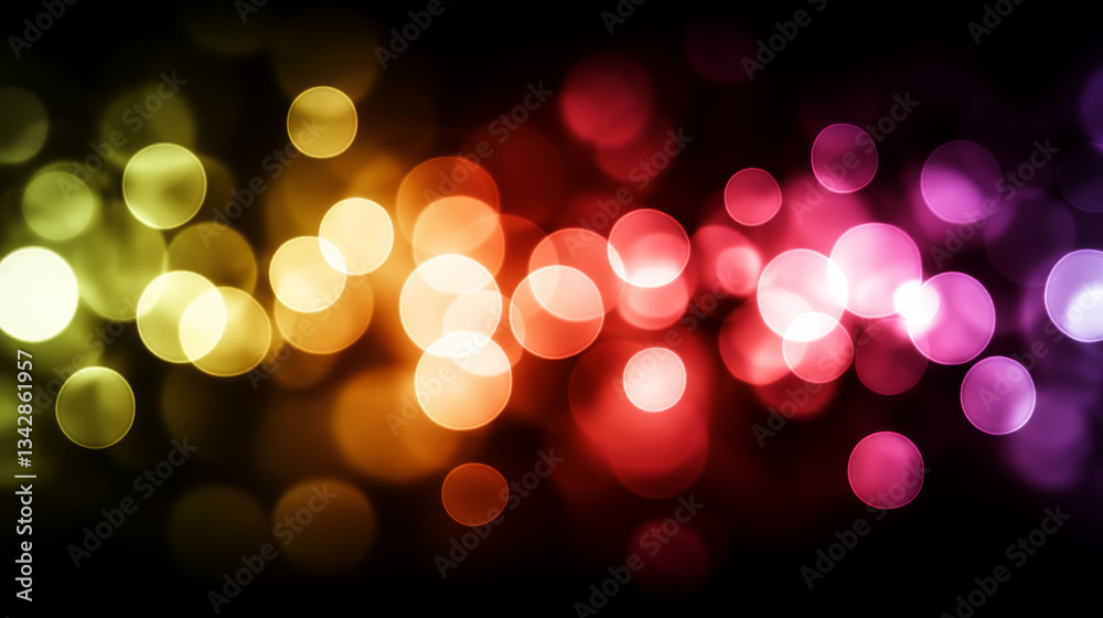 Obraz premium Colorful abstract background with vibrant bokeh lights creating dreamy effect