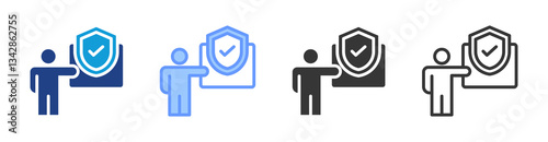 Reliability Demonstration icon set multiple style collection
