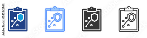 Reliability Planning icon set multiple style collection