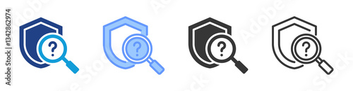 Prediction icon set multiple style collection