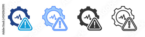 Failure icon set multiple style collection