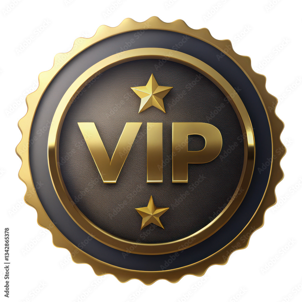 Fototapeta premium Golden circular badge with 