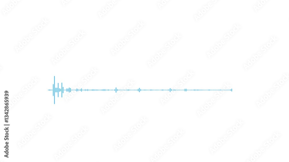 Sound wave animation isolated on white background. Abstract sound wave background. Digital interface element. Seamless loop Sound wave animation isolated on white background. Abstract sound wave background. Digital interface element. Seamless loop