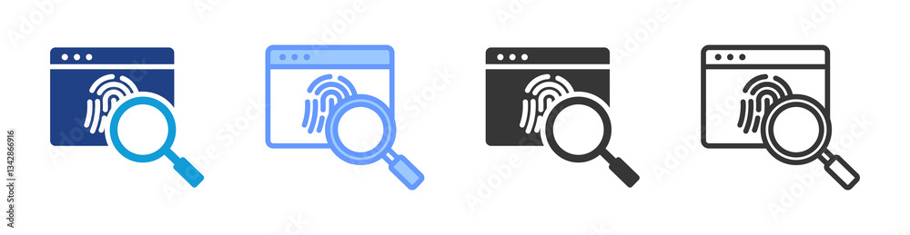 Digital Forensic icon set multiple style collection Digital Forensic icon set multiple style collection