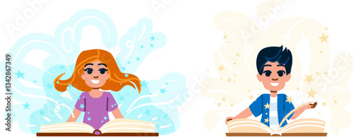 s spell book kid vector