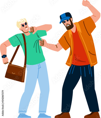 confrontation street fight vector