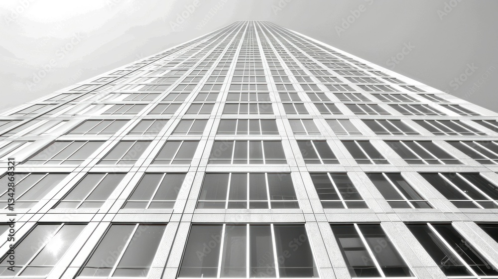 Fototapeta premium Construction blueprint of a modern skyscraper.
