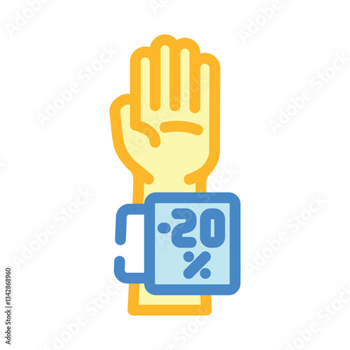 hypotension low blood pressure disease color icon vector illustration