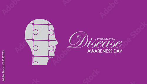 April is parkinson's disease awareness Day. Vector template Design for banner, greeting card, poster, prints, social media post ,flyer , T shirt with background.