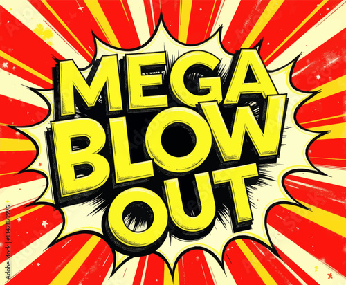 Mega Blowout Sale Comic Book Explosion Graphic