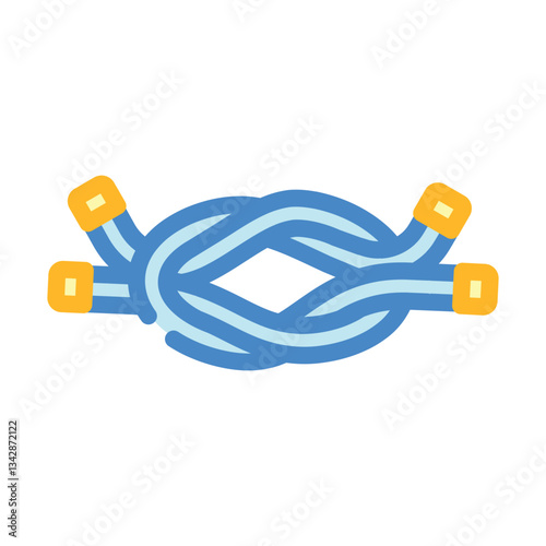 square knot nautical color icon vector illustration