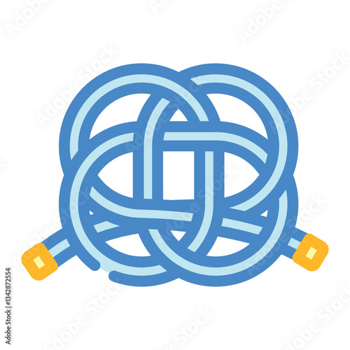 turks head nautical knot color icon vector illustration