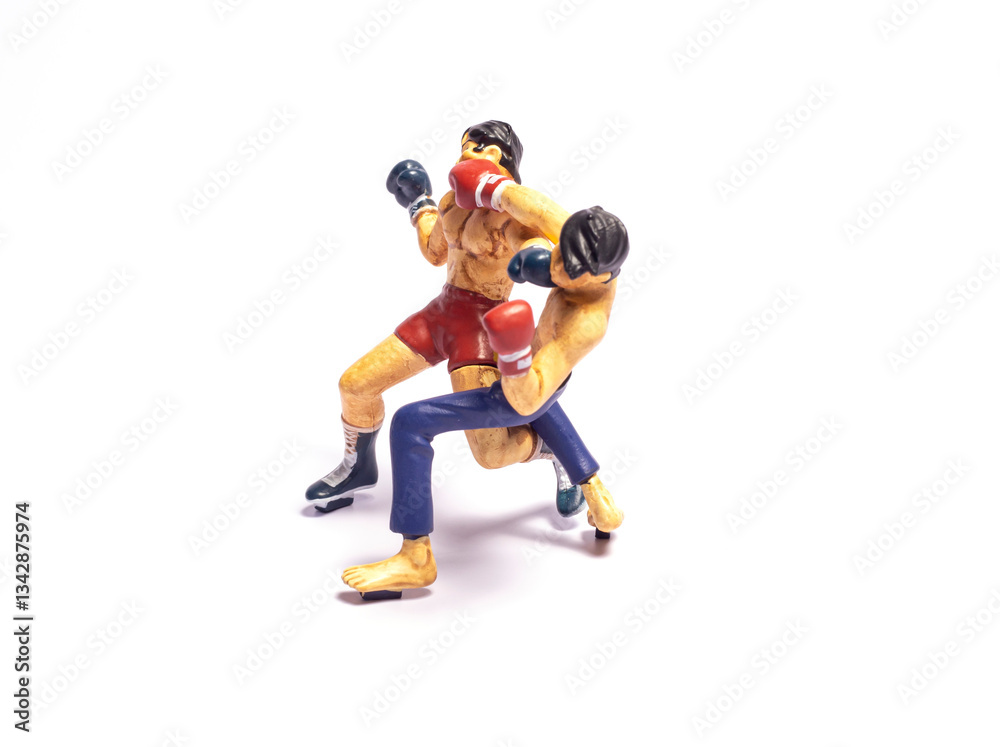 Boxer dolls are fighting Boxer dolls are fighting