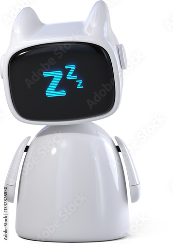 3D Robot assistant sleeping