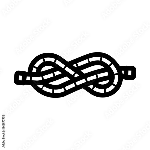 figure eight nautical knot line icon vector illustration
