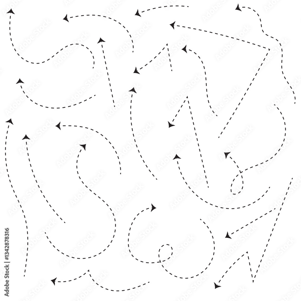 Black Dotted Hand Drawn Arrows Set on White Background. Arrow, Cursor Icon. Vector Pointers Collection. Back, Next Web Page Sign. Black Dotted Hand Drawn Arrows Set on White Background. Arrow, Cursor Icon. Vector Pointers Collection. Back, Next Web Page Sign.