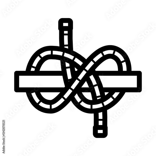 constrictor nautical knot line icon vector illustration