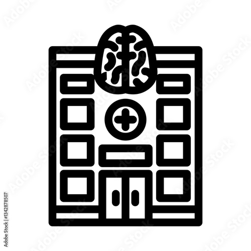 neurological clinic line icon vector illustration