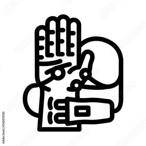 emg procedure neurologist line icon vector illustration