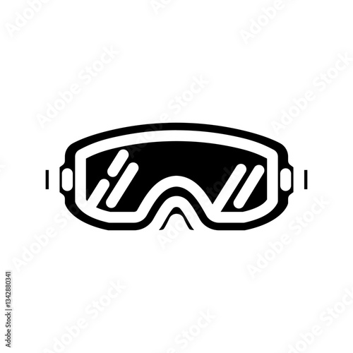 goggles ski winter skiing glyph icon vector illustration