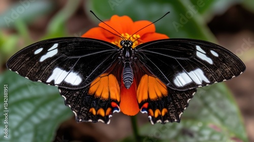 Close-up of a butterfly with vibrant colors photo