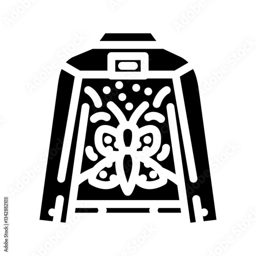 hand painted jacket diy fashion handmade glyph icon vector illustration