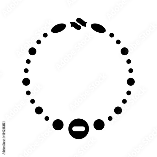 beaded bracelet diy fashion handmade glyph icon vector illustration