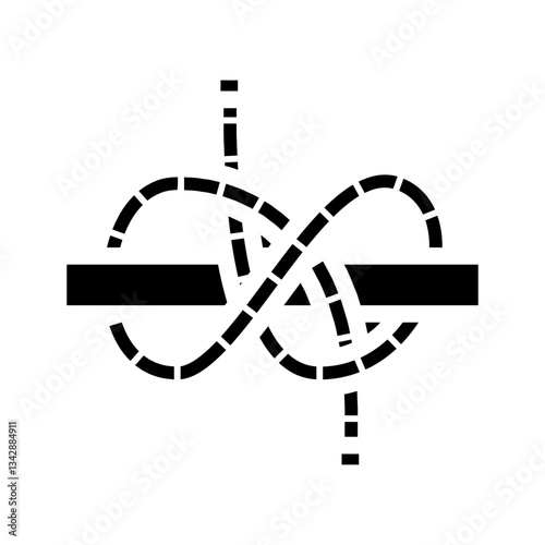 constrictor nautical knot glyph icon vector illustration